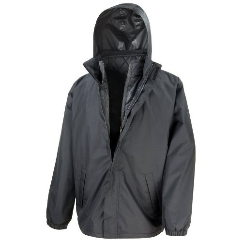 Result Core Core 3-In-1 Jacket With Quilted Bodywarmer Black
